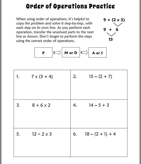 Order Of Operations Worksheets 7th Grade Free Printable Pemdas Worksheets 7th Grade - Pemdas Worksheets 7th Grade