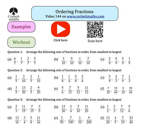 Ordering Fractions Interactive   Ordering Fractions Interactive Worksheet Live Worksheets - Ordering Fractions Interactive