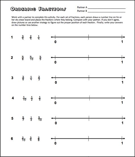 Ordering Fractions On A Number Line Math For Ordering Fractions On A Number Line - Ordering Fractions On A Number Line