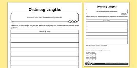 Ordering Lengths Activity Teacher Made Twinkl Ordering Objects By Length Worksheet - Ordering Objects By Length Worksheet