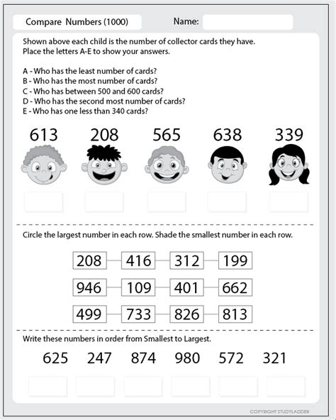 Ordering Numbers To 1000 Game Printable Color By Ordering Numbers To 1000 - Ordering Numbers To 1000