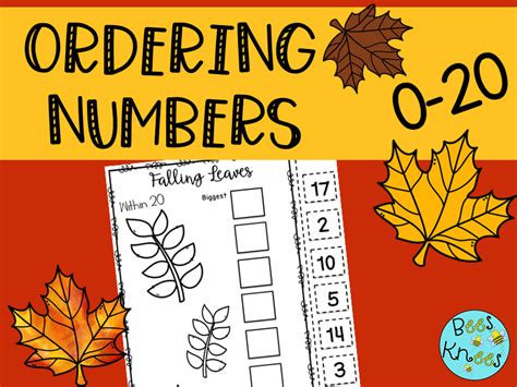 Ordering Numbers To 20 Freebie Teaching Resources Order Numbers To 20 - Order Numbers To 20