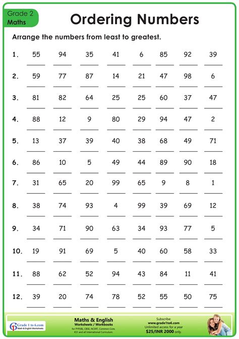Ordering Numbers Worksheet Up To 99 Math Salamanders Ordering Numbers 2nd Grade Worksheet - Ordering Numbers 2nd Grade Worksheet