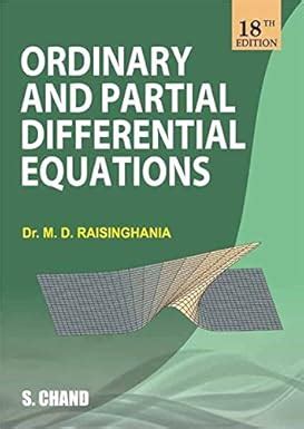 Full Download Ordinary And Partial Differential Equations By M D Raisinghania Solution 