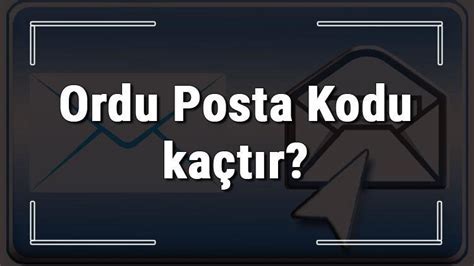 ordu kumru posta kodu