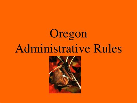 oregon administrative rules