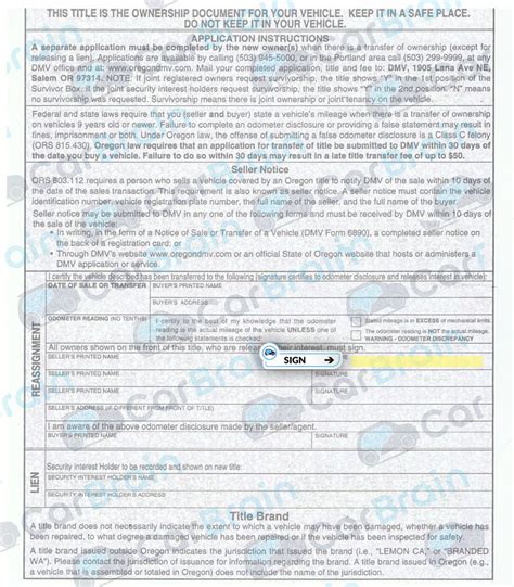 oregon auto registration