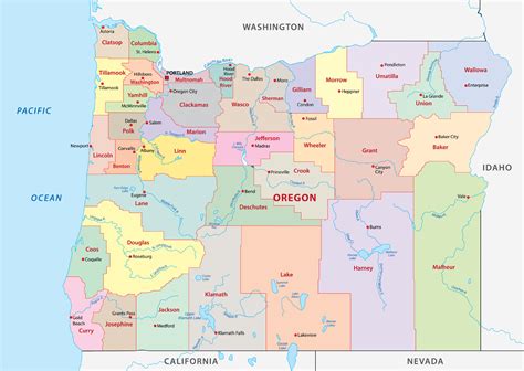 oregon county maps