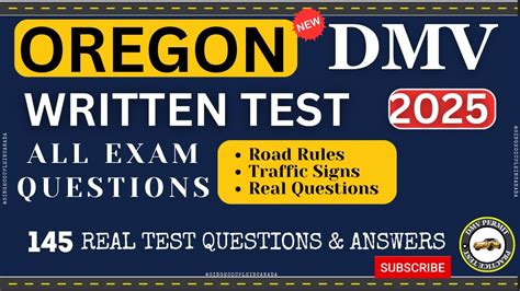 oregon dmv sample test