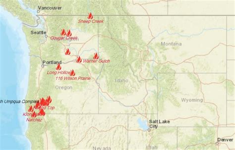 oregon fires map