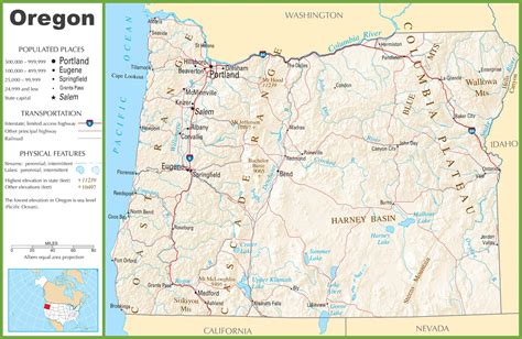 oregon highway map