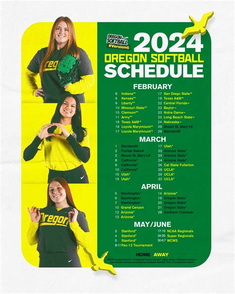 oregon softball schedule