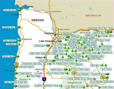 oregon state campgrounds map