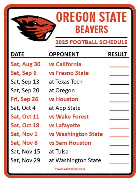 oregon state schedule of classes