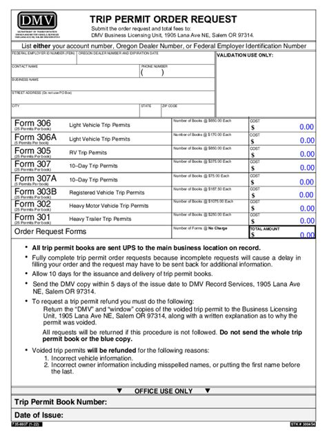 oregon trip permit