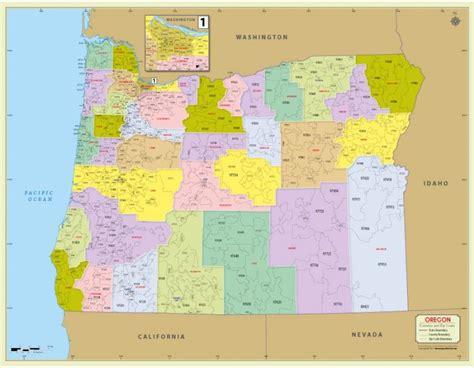 Oregon Zip Codes List Map And Demographics Oregon Trail Map Printable - Oregon Trail Map Printable