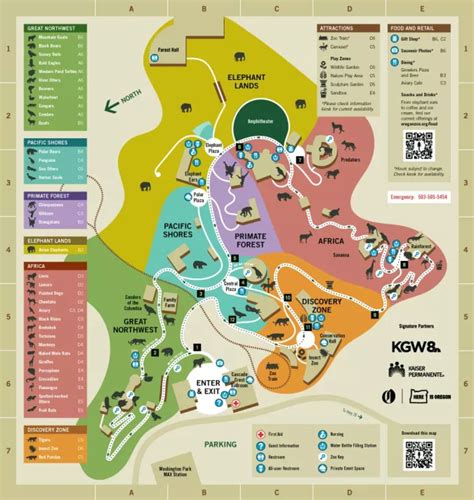 oregon zoo map