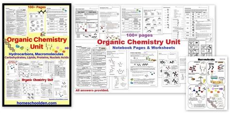 Organic Chemistry Unit Homeschool Den Inorganic Vs Organic Compounds Worksheet Answers - Inorganic Vs.organic Compounds Worksheet Answers