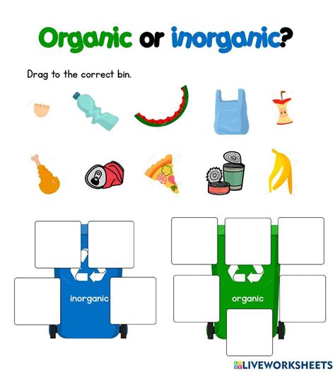 Organic Or Inorganic Worksheet Liveworksheets Com Inorganic Vs Organic Worksheet Answers - Inorganic Vs Organic Worksheet Answers