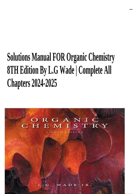 Download Organic Chemistry Eigth Edition Solution Manual Pdf File Type Pdf 