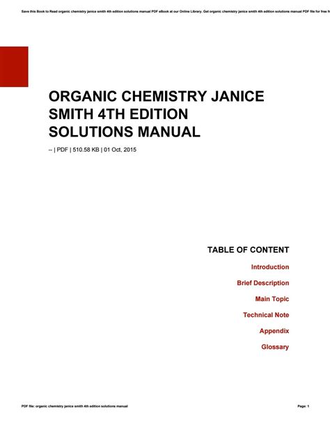 Read Organic Chemistry Janice Smith 4Th Edition Solutions Manual 