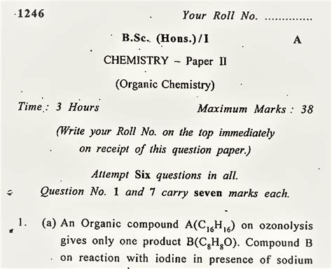 Read Online Organic Question Paper In Msc Chemistry 