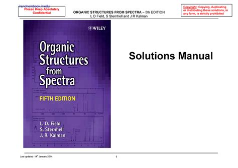 Download Organic Spectrum From Spectra Fifth Edition Answers 