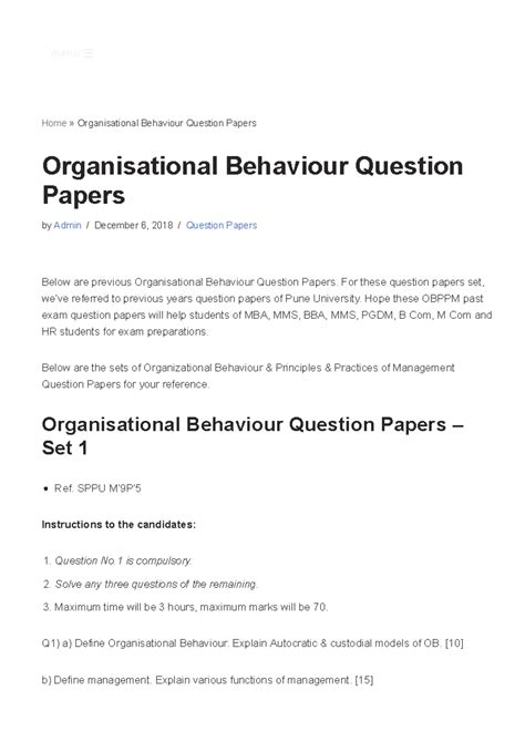 Organizational Behavior Paper