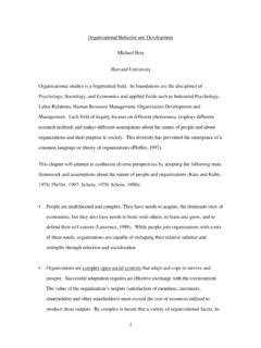 Read Organizational Behavior And Development Michael Beer 