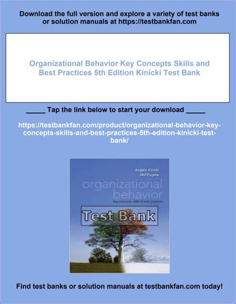 Download Organizational Behavior Key Concepts Kinicki 5Th Edition 