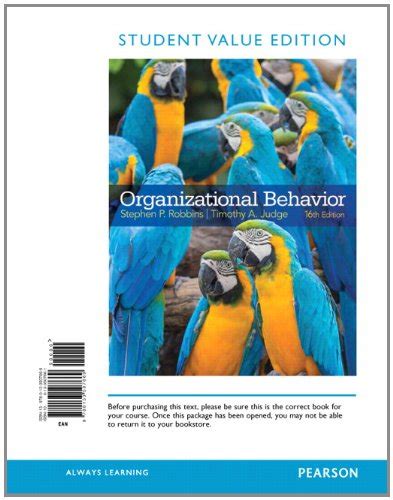 Read Organizational Behavior Student Value Edition 16Th Edition 