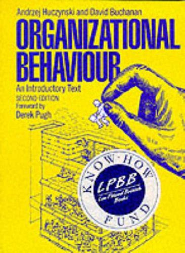 Read Online Organizational Behaviour An Introductory Text 