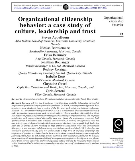 Download Organizational Culture Case Studies 