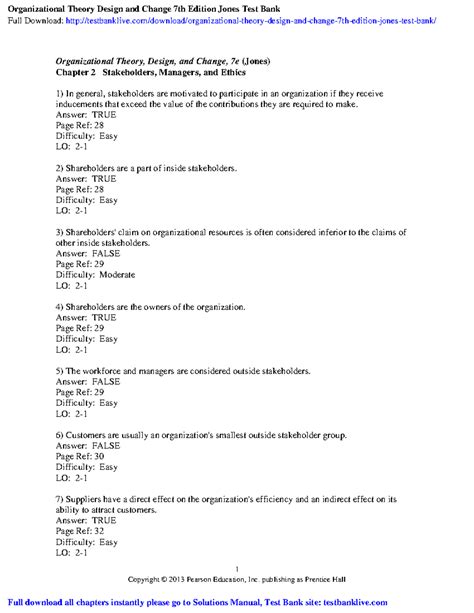 Read Organizational Theory Design And Change Chapter 2 