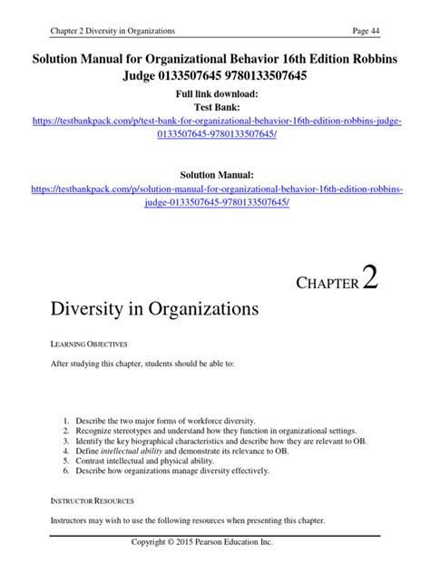 Download Orgnaizational Behavior 16Th Edition Robbin Judge File Type Pdf 