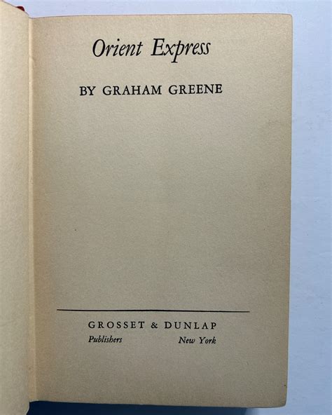 Orient Express Graham Greene