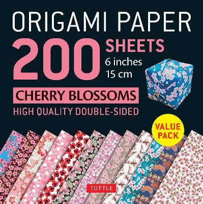 origami paper 200 sheets cherry blossoms 6 inch 15