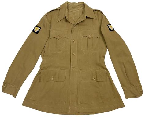 Original British Army Khaki Drill Tunic In Jackets Khaki - Khaki