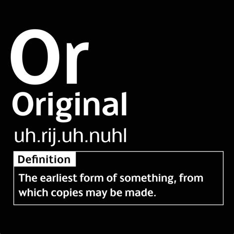 original definition