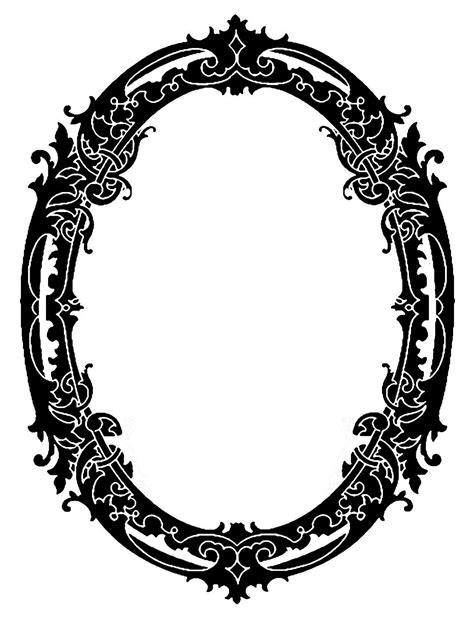 Ornate Oval Frame Vector