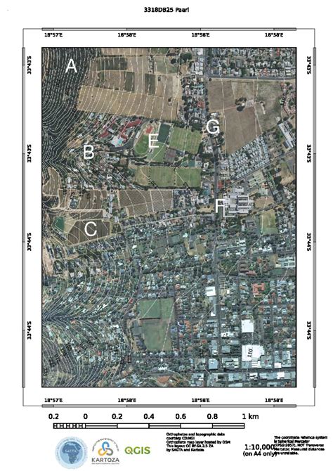 Orthophoto Map Code Of Paarl