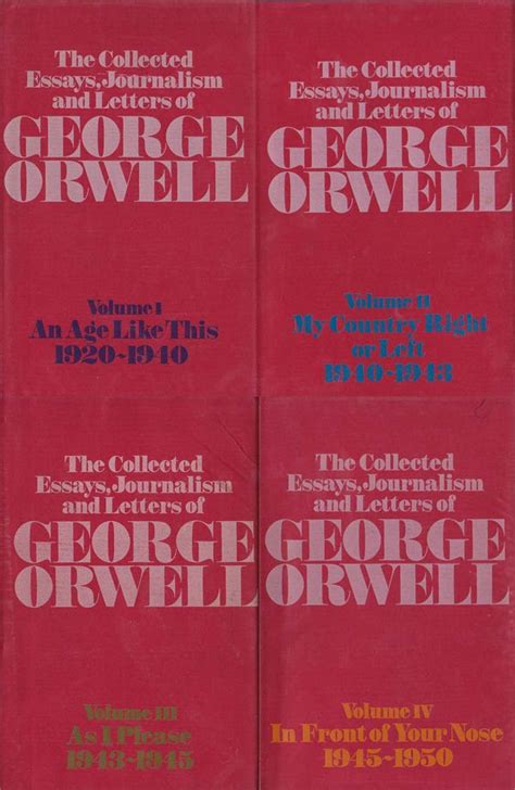 Read Orwell Essays Journalism Letters 