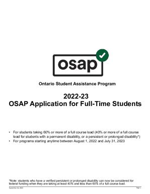 Download Osap Application For Full Time Students Paper Version 