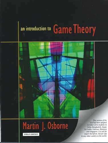 osborne game theory instructor solutions manual