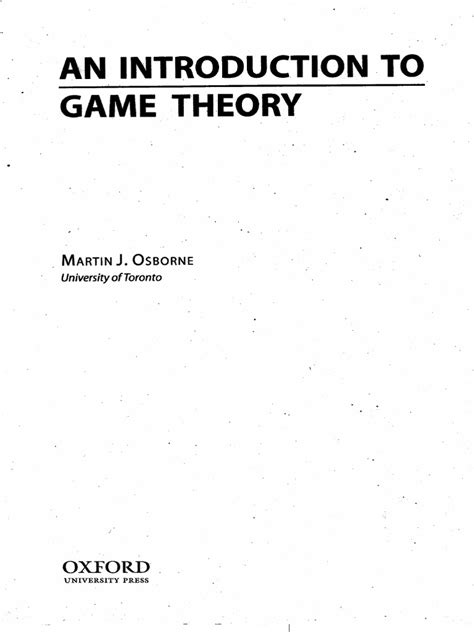 Download Osborne Introduction To Game Theory Solutions Manual 