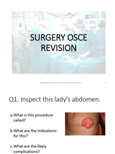 Osce Surgery Questions