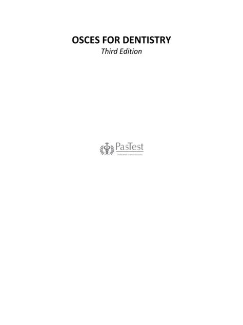 Read Online Osces For Dentistry Third Edition 