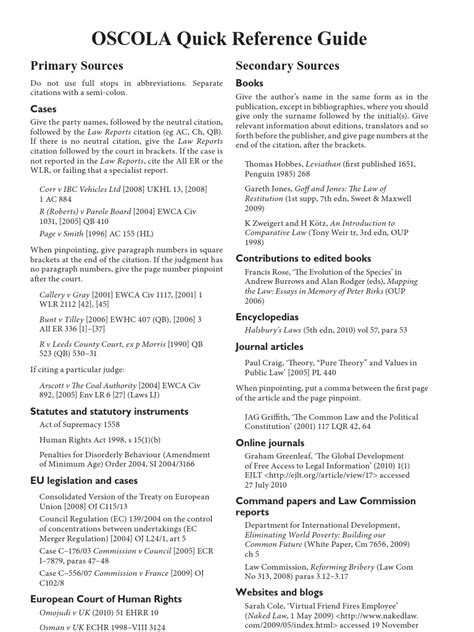 Oscola Reference Generator