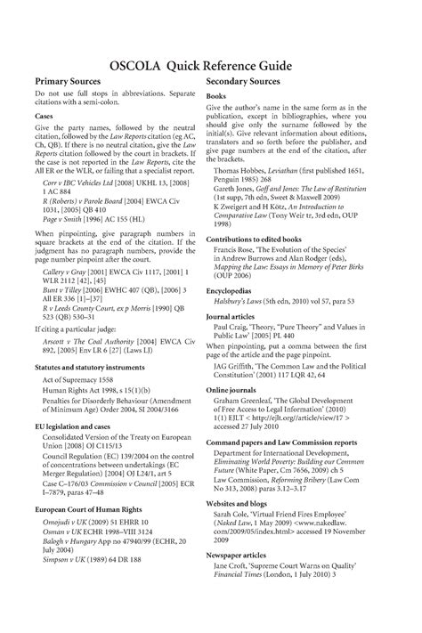 Oscola Referencing Guide
