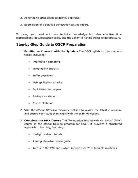 Oscp Exam Guidelines